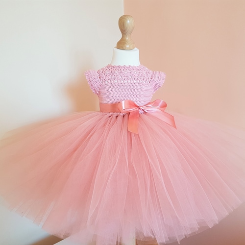 Purple Crochet Tutu Dress for Baby Girl 6 Months Etsy