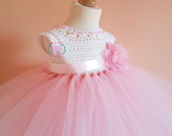 crochet tutu dress pattern, tutu dress pattern, crochet yoke dress pattern (sizes 9-12 months to 4 years old), baby crochet dress pattern