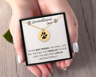 Paw Print Necklace with your dog or cat's actual paw picture, cat paw necklace, pet necklace, pet lover, birthday gift or Christmas gift