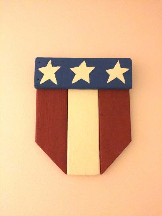 Patriotic Hanging America Art Pallet Wood Art Red White Etsy