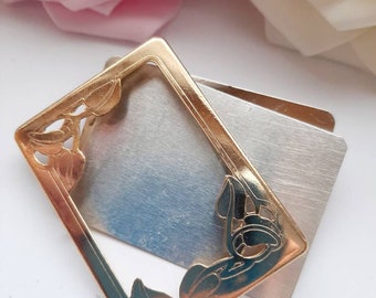 Bases para broches dorados, kit de bordado con alfileres, para la fabricación de joyas (lote de 6)