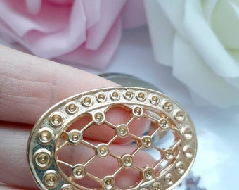 Monturas para broches de oro: bases para bordado y joyería, fabricadas en Alemania, lote de 5