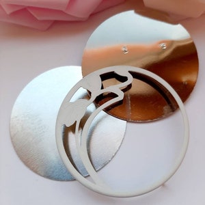 Kavel van 5 broches met volledige speld wit lijst Handgemaakt cadeau voor haar Borduursieraden Borduurbroche broche-bases Steekframe