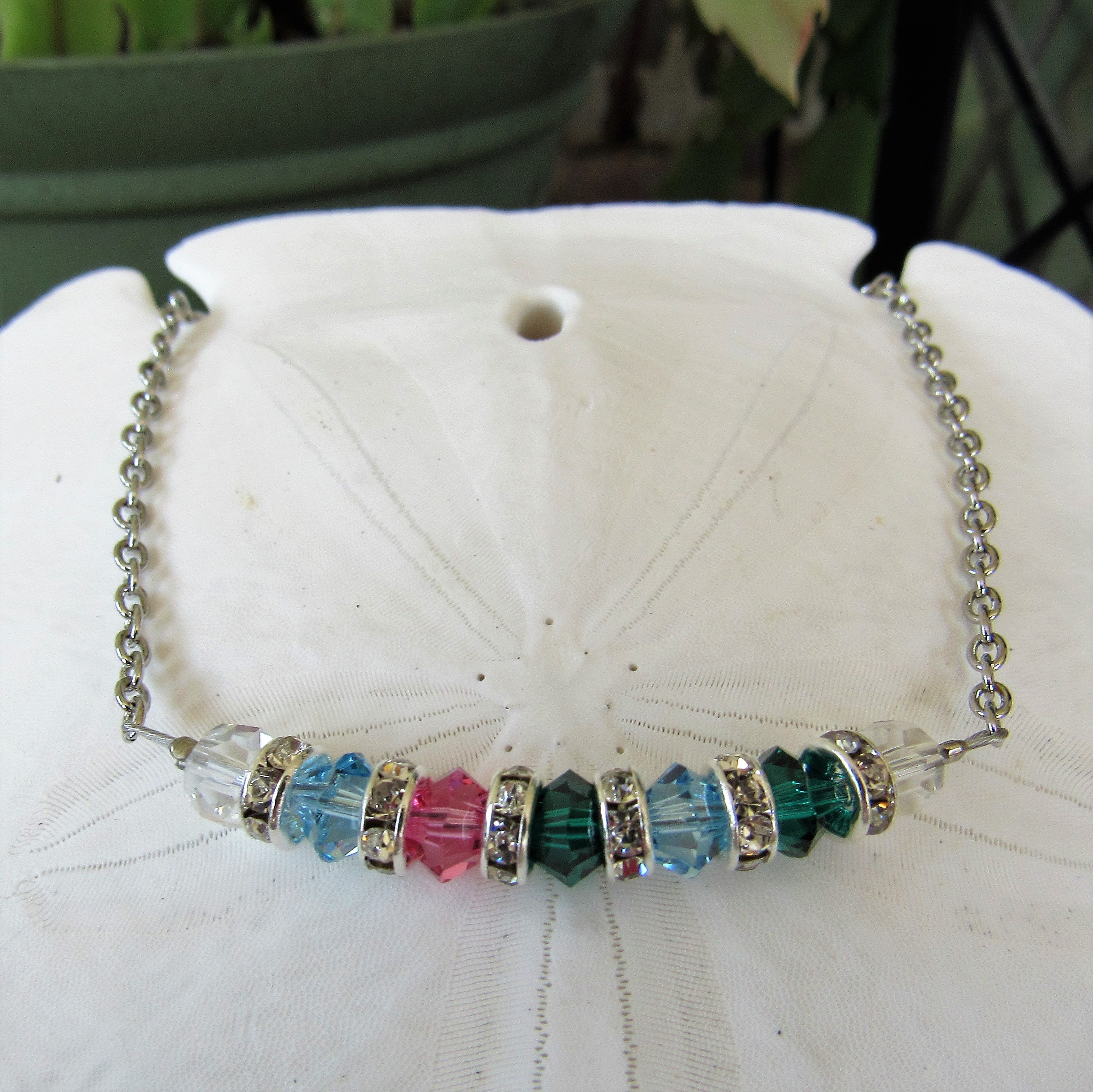 Mother's Necklace Birthstone Colors 
