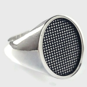 Simple plain ring, Oval Chevalier ring, Sterling silver ring, man&#39;s gift, oval Chevalier ring, Greek Jewelry ring, Dad&#39;s gift,