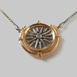 Macedonian Star, ancient coin necklace, Vergina&#39;s Star,  Sterling silver necklace, Macedonian pendant,  King Filippo&#39;s necklace, Mom&#39;s gift.