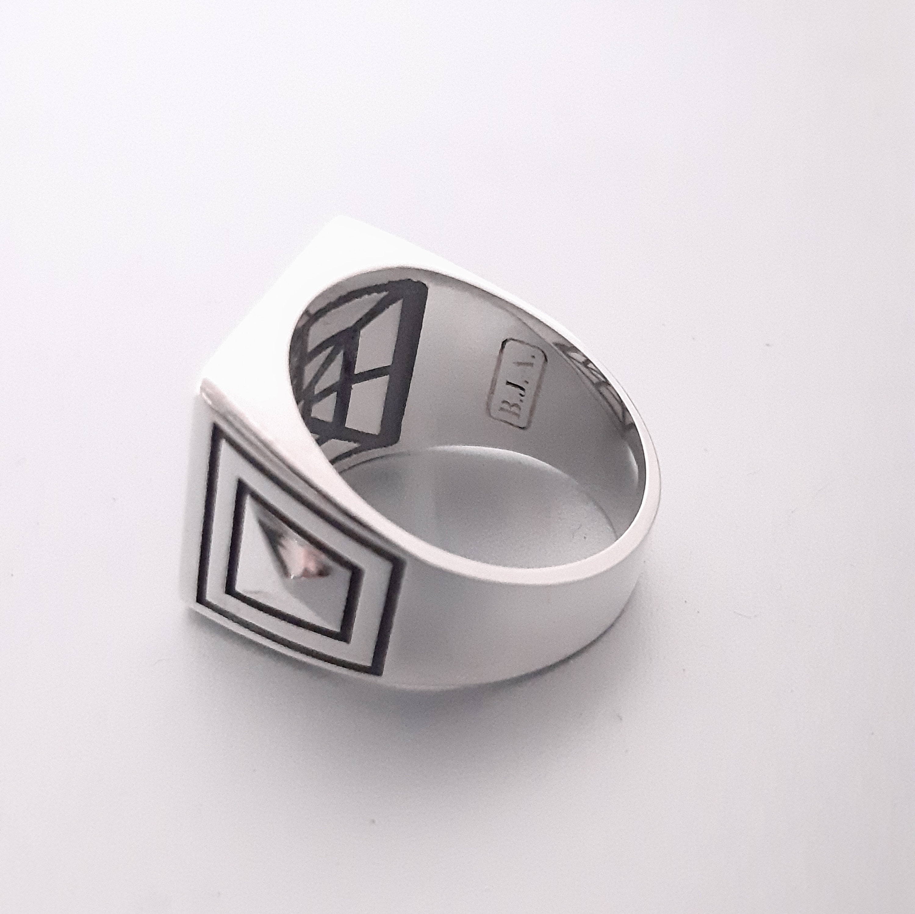 Schwarzer quadratischer Onyx Ring Mittelalter Männer Ring | Etsy