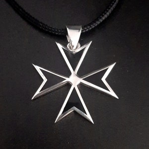 Templar cross pendant, 28mmMalta cross, Sterling silver, Medieval cross, Sterling silver cross, knight&#39;s cross, Crusader cross, Malta cross.
