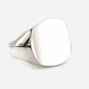 Plain silver ring, Sterling silver ring, solid silver ring,  plain man chevalier, men&#39;s gift ring, engravable ring, Dad&#39;s gift ring.