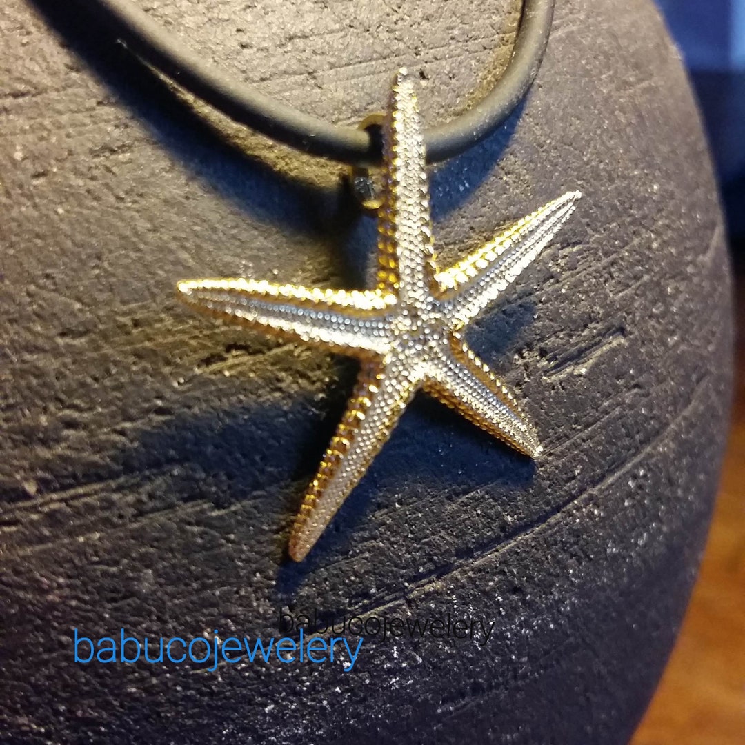 TseenYi Seestern Halskette - Großer Seestern Anhänger Gold Choker