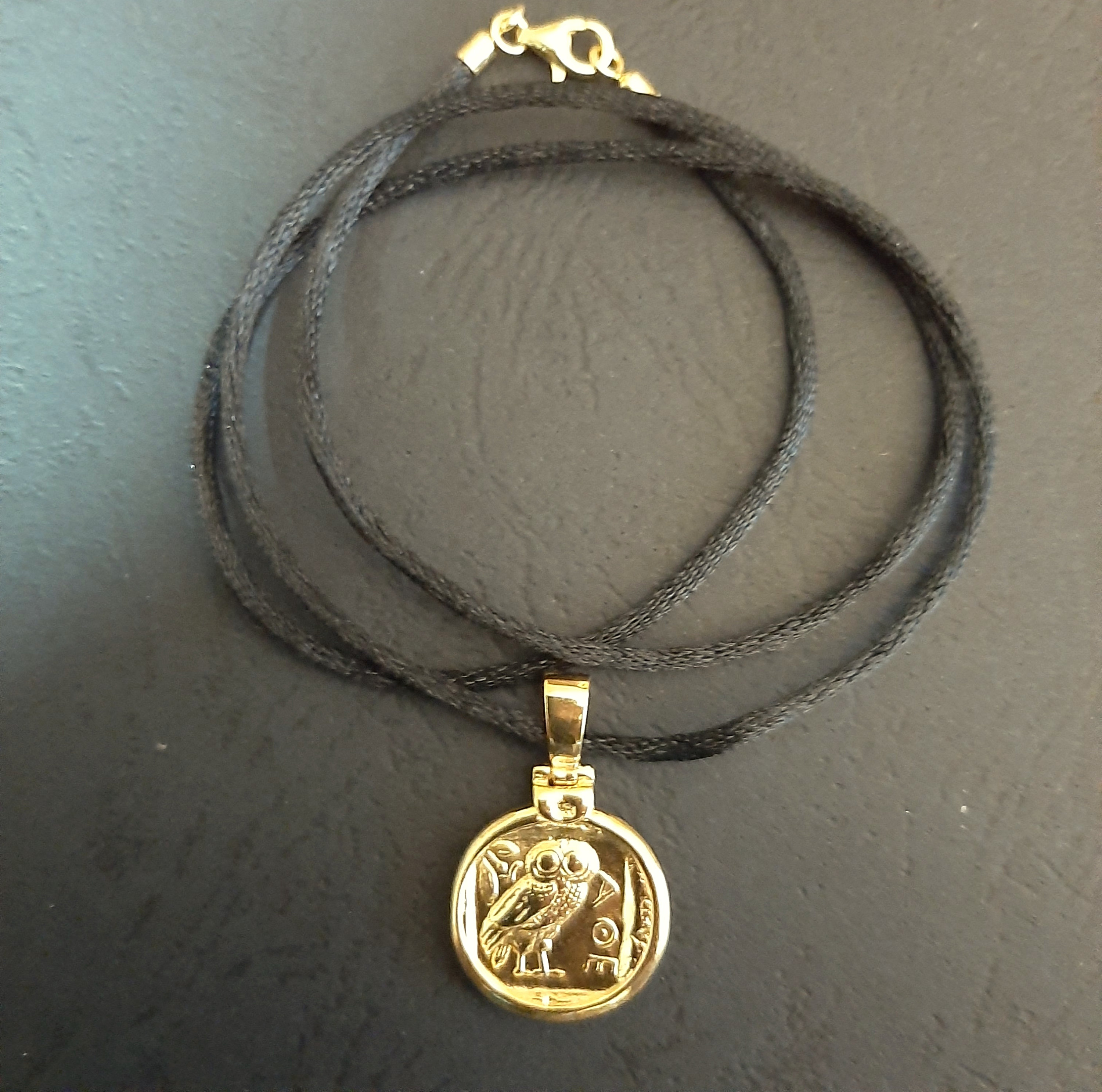 アテナ・アウルコインネックレス：ギリシャ・テトラドラクマ、スターリングシルバーレプリカ - Etsy 日本