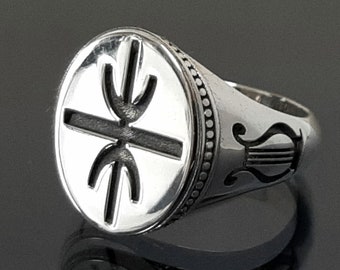 Unique Delphic Epsilon ring, an excellent craftmanship Appolo's ring, an Ancient Greek Delphi ring, the ring of endless light of the true.