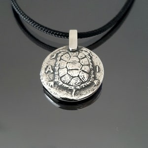 Ancient Greek coin, old Greek coin, turtle Greek coin, Aigina&#39;s turtle, sterling silver coin, turtle necklace, museum copy, mom&#39;s gift.