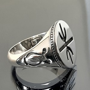 Delphic Epsilon ring, Sterling silver ring, Apollo’s ring, Ancient Greek chevalier, solid ring, Dad’s gift, Delphic ring, light symbol ring.