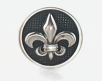 Sterling Silver Fleur de Lis Ring - Handmade Medieval Style