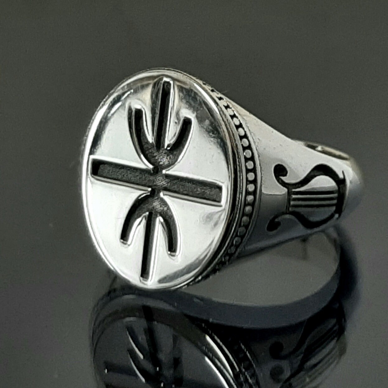 【希少！】【洋書】Digital Apollo Delphic Epsilon Ring, Apollo's Ring, Ancient Greek Ring