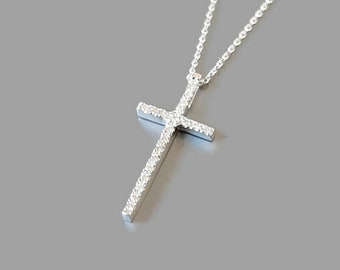 Thin Diamond Cross - Etsy UK
