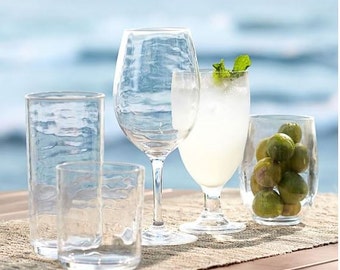 Clear Acrylic Glassware, Outdoor Drinkware, Set of 6 Whiskey Glasses - Etsy