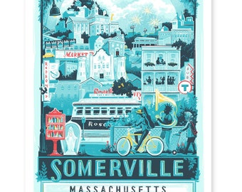 Somerville, MA • art print / poster / wall decor