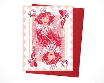 Queen of Hearts  • single card / valentine
