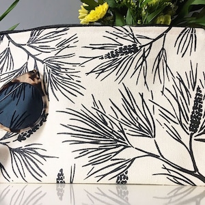 Zipper Pouch - cotton canvas zip pouch