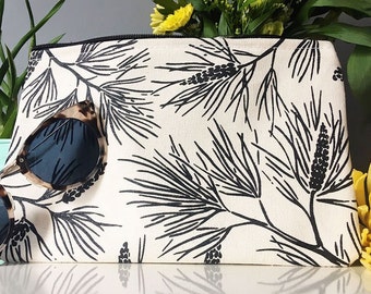 Zipper Pouch - cotton canvas zip pouch