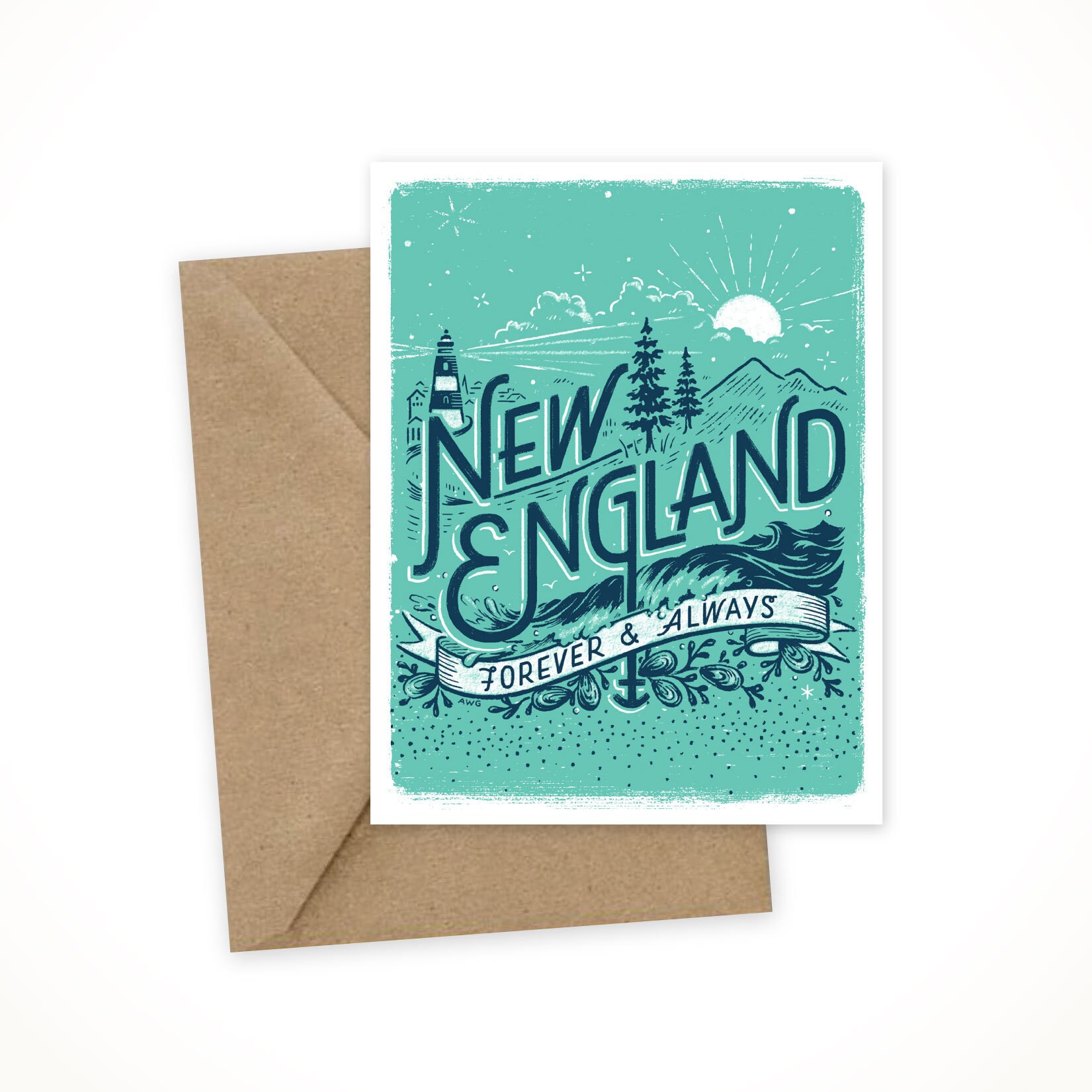 New England Forever Single Card Etsy UK
