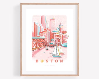 Boston Rosé Harbor • art print / poster / wall decor