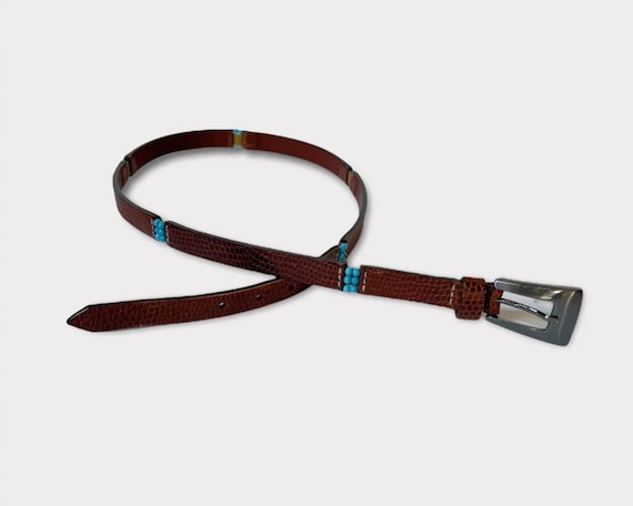 vintage Italian leather belt - image 1