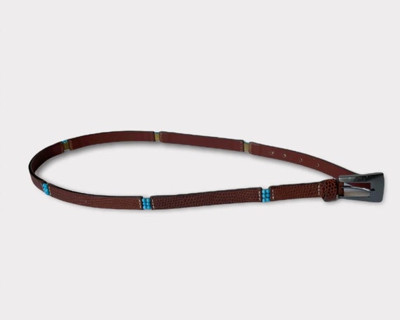 vintage Italian leather belt - image 2