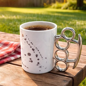 LIMITED EDITION - Blood Spatter White Knuckle Duster Mug