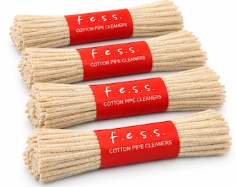 FESS Standard Pipe Cleaners Cotton 4 Packs, 44 Cleaners per Pack, Total of 176