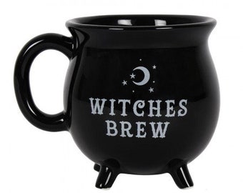 Witches Brew Black Cauldron Mug Cup