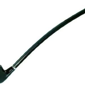 May include: A long, black wooden smoking pipe with a curved bowl.