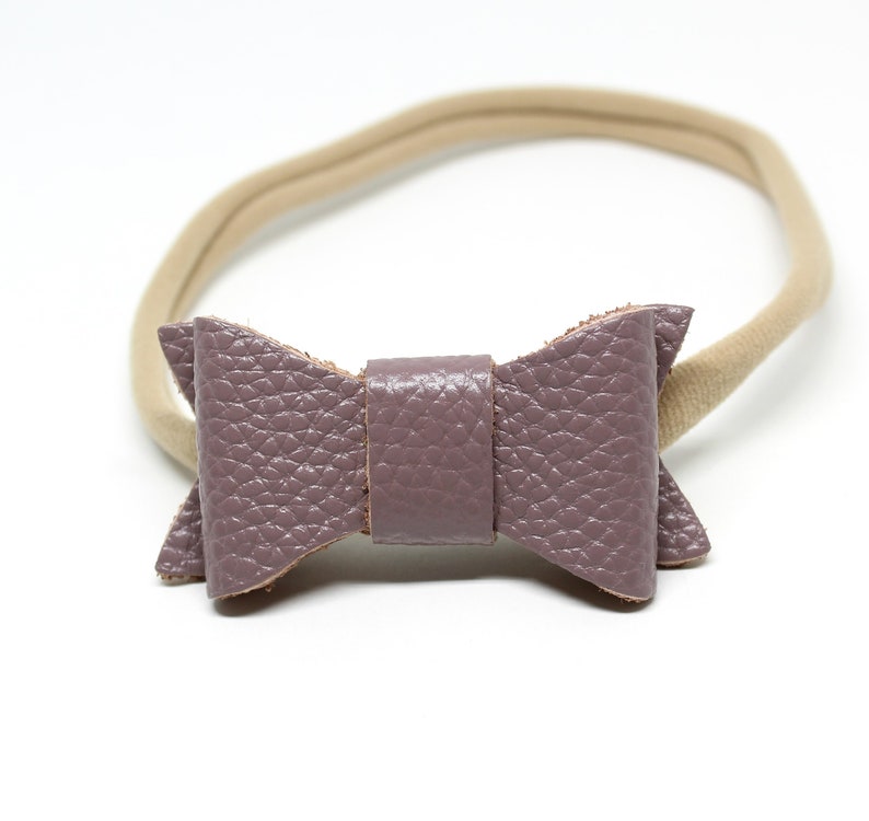 Argyle Leather Hair Bow