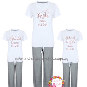 Bride PJ's, Bridal Pyjamas, wedding PJs, Wedding PJs, Bride to be, Just Married, Bride Pyjamas, Gift from Bride, Bridal Shower Gift