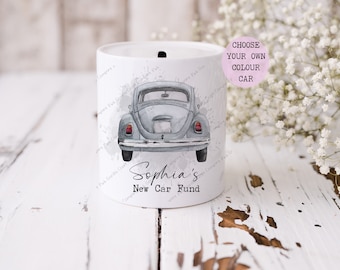 Money Box, Personalised money box, Coin bank, Car money box, Piggy Bank, Savings Jar, Car gift, Car Fund, Driving Lesson, Car Savings