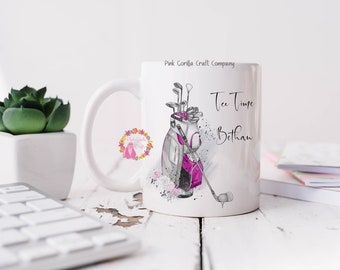 Personalised Mug, Golf mug, Golfer Mug, Golf Gift, Golfer Gift, Golf gift for her, Golf, Golfer, Gift for her, Ladies golf, Golfing lady,