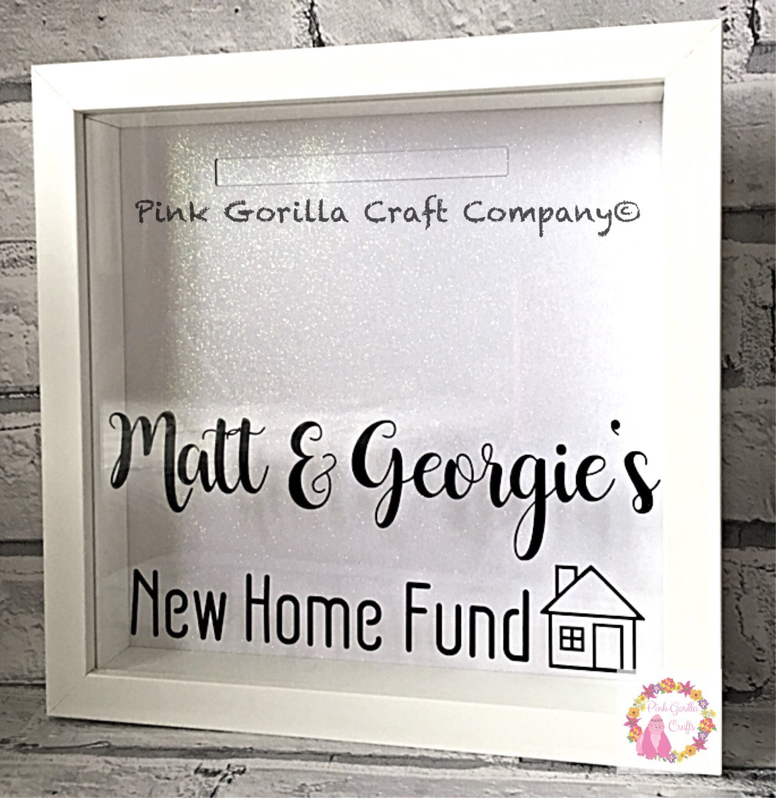 Personalised Money Box Frame Honeymoon Fund Frame Wedding Etsy UK