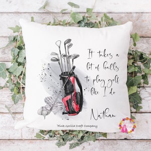 Golf cushion, Golfer Pillow, Golf gift, Golfer Gift, Gift for him, Golf lover, Gift for golfer, Golf for him, Male golfer, Birthday golfer