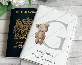 Passport Cover, Passport Holder, Personalised Passport, Luggage Tag, Passport Set, Suitcase Label, My First Passport, Child Passport,