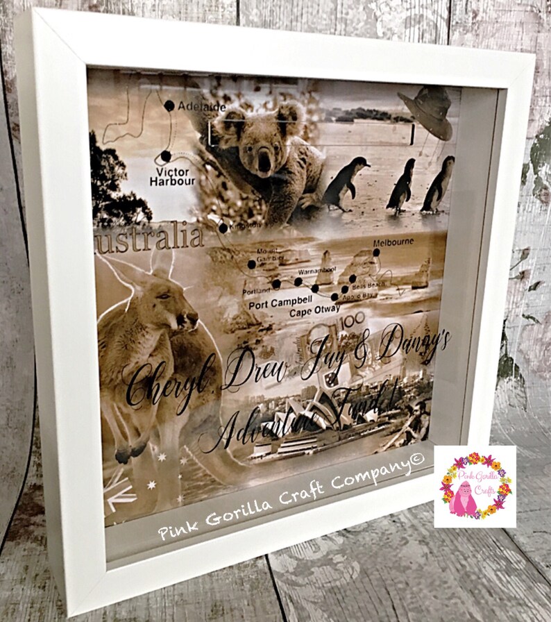 Personalised Money Box Frame Honeymoon Fund Frame Wedding Etsy UK