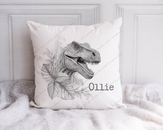Grey top dinosaur cushion
