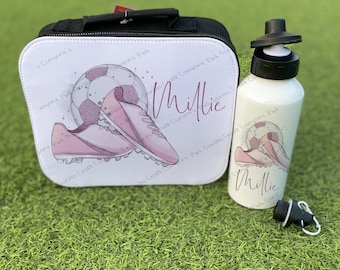 Personalised lunch bag, Football, Girls football, football lunch box, back to school, girls lunch bag, personalised cooler bag, lunch box