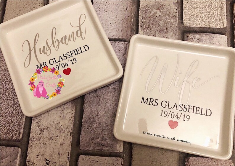 Personalised ring dish for him or her image 2