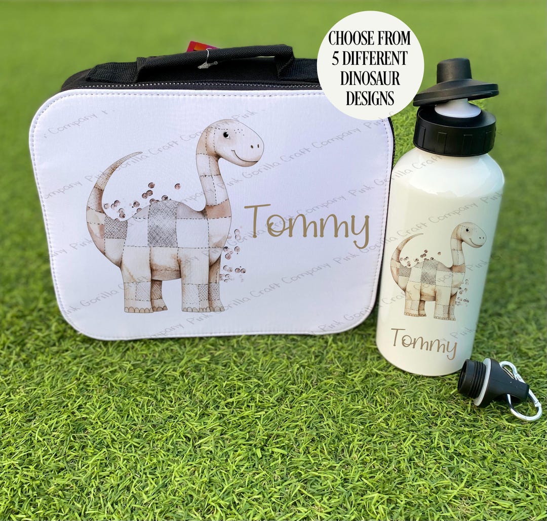 Personalised Lunch Bag, Dinosaur, Dinosaur Gift, Dinosaur Lunch Box