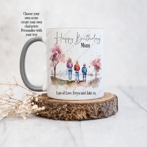 Personalised Mug, Family Mug, Gift from Children, Keepsake Mug, Family Gift, Family Portrait, Dad Gift, Mum Gift, Nan Gift, Family Keepsake Bild 2