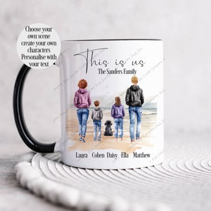 Personalised Mug, Family Mug, Gift from Children, Keepsake Mug, Family Gift, Family Portrait, Dad Gift, Mum Gift, Nan Gift, Family Keepsake Bild 1