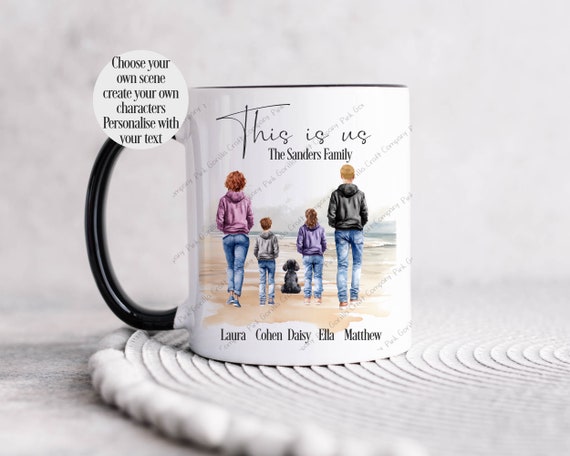 Personalised Mug, Family Mug, Gift from Children, Keepsake Mug, Family Gift, Family Portrait, Dad Gift, Mum Gift, Nan Gift, Family Keepsake
