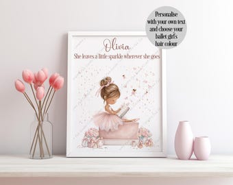 Lámina de ballet, lámina de bailarina, regalo de ballet, arte de pared de bailarina, regalo para niña, bailarina de ballet, decoración de bailarina, regalo de bailarina de ballet